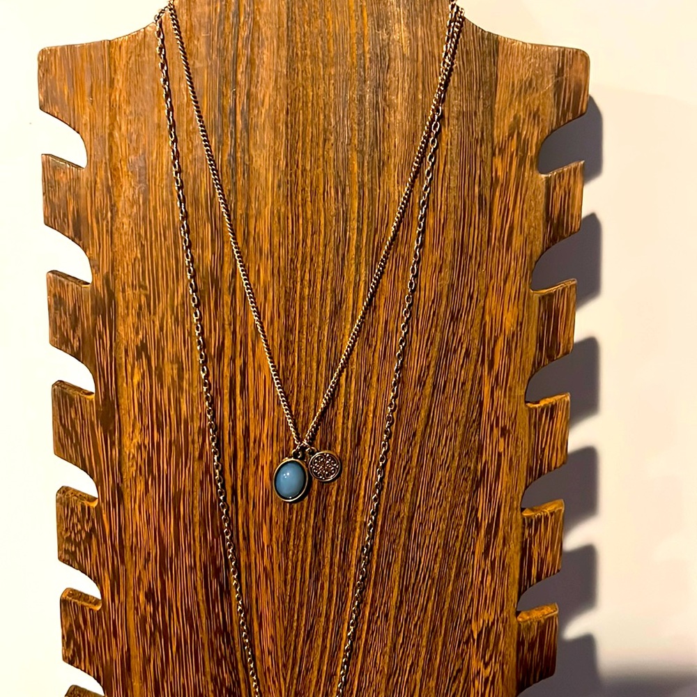3/$15 Forever 21 Antic gold 2 Layer necklace - New - Lot 308